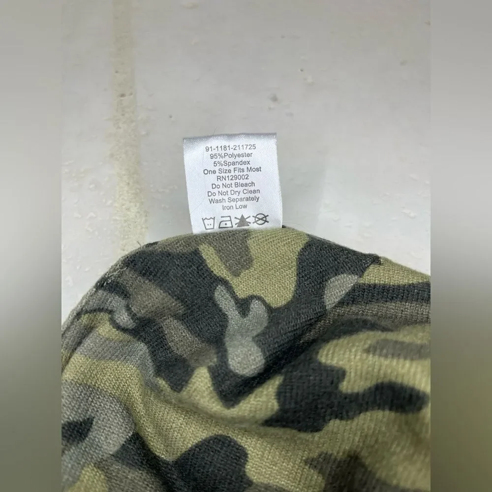 OTTO Green and Black Camouflage Hat Durable Accessories